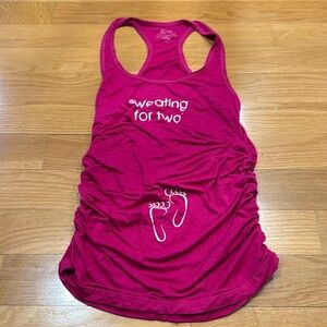 Sweating for two fitness racerback tank top size medium.